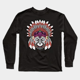 Indian's Cat Long Sleeve T-Shirt